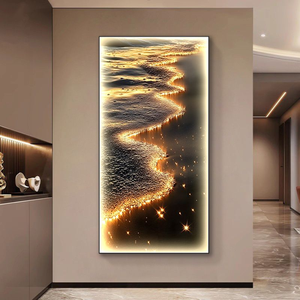2026 Modern Luxury Canvas Peacock <b>Wall</b> Frame Electronic Led <b>Clock</b> Durable Quality Still Life Abstract Art Home Decor Living Room - Product Image 5