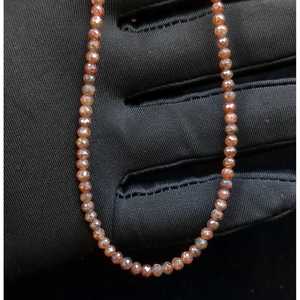 Perles de diamant facettées 100% naturelles AAA+ 3 mm, élégantes, couleur champagne rouge, bijoux personnalisés sur mesure avec perle de diamant - Product Image 5