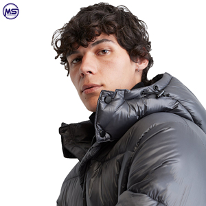 Heavy Hooded Puffer <b>Jacket</b> Customize Logo New Design Eco-Friendly 100% Nylon Soft Warm 2023 New <b>Men</b> <b>Plus</b> <b>Size</b> Long - Product Image 4