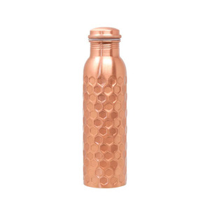 Bouteille en cuivre indien faite à la main dernière conception martelée récipient d'eau étanche pour la salle de sport Yoga Drinkware Purpose - Product Image 6