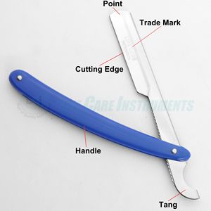 Rasoir Rasoir Salon de coiffure Coupe droite Gorge Rasage Rasoir Poignée en plastique Excellente poignée Grip par Life Care Instruments - Product Image 5