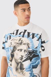 Streetwear surdimensionné T-shirt personnalisé pour hommes 100% coton Vintage Heavyweight Graphic Print Breathable T-Shirt - Product Image 2