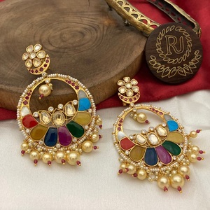 Pendientes tradicionales de moda con aspecto de piedras reales para boda, compromiso, fiesta, aniversario de moda para mujer - Product Image 1