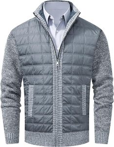 Pull en laine/cachemire JAC22 R2224 pour homme, col rond, hiver, standard, aiguille, couleur unie, tricoté, anti-boulochage, manches longues, calibre 7GG, 320g - Product Image 2