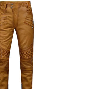 Pantalons décontractés pour hommes en cuir d'agneau, très vendus, de haute qualité, imperméables, respirants, avec poches, nouvelle arrivée, élastiques pakistanais - Product Image 4