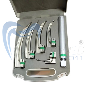 Fiber optik tek kullanımlık laringoskoplar 10 bıçak Macintosh ve Miller <span class=keywords><strong>2</strong></span> EMT anestezi aletleri laringoskop kolları - Product Image 1