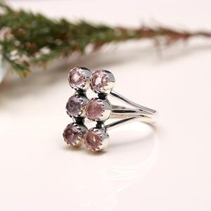 Directo de fábrica, nuevo diseño, Plata de Ley 925, cuarzo rosa abierto, corte redondo, ajuste de bisel, piedras preciosas finas, anillos de moda para mujer - Product Image 2