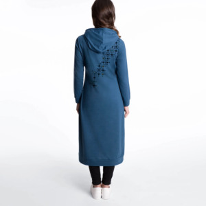 Sweat-shirt streetwear d'hiver, vêtements islamiques musulmans pour femmes, vêtements de sport à manches longues, abaya à capuche en polaire, robe modeste - Product Image 4