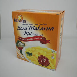 Boîtes à emporter jetables en carton ivoire écologiques, design personnalisé, avec lamination mate et impression offset dorée - Product Image 1