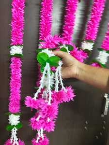 ตกแต่งงานแต่งงานอินเดียใต้เทศกาลอินเดียตกแต่งปาร์ตี้เหตุการณ์ฉากหลังดอกไม้ Bunting ดอกไม้พวงมาลัยแขวนผนัง - Product Image 5