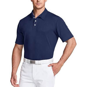 Polo personnalisé 100 % polyester uni à séchage rapide pour le golf, respirant, coupe classique, longueur courte, motif imprimé - Product Image 5