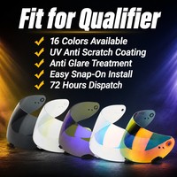 Visière de remplacement intégrale pour casque de moto Bell Qualifier, avec placage Iridium coloré et protection UV anti-rayures
