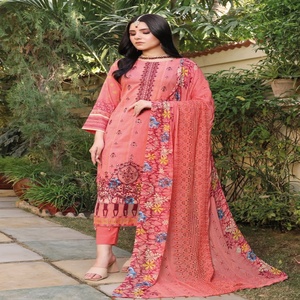 Dr Haris Premium Daily Wear Trajes de diseñador para adultos Indian Pakistani Shalwar Kameez Styled DhagaKari Made Premium Lawn Fabric - Product Image 4