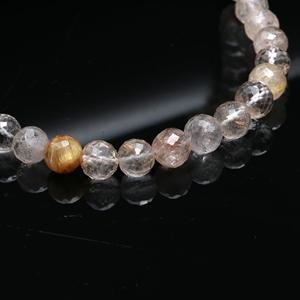 Collier de Quartz Rutile Doré Transparent Naturel Dainty Perles de Pierres Précieuses Semi-Précieuses pour Demoiselles d'Honneur au Mariage Cadeau Parfait - Product Image 3