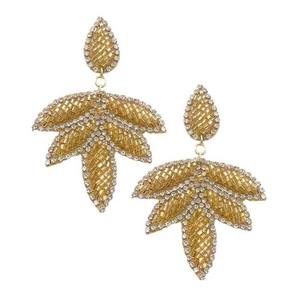 Joyería de moda, pendientes bordados con cuentas de semillas, nuevo diseño de la India, pendientes hechos a mano para mujeres y niñas - Product Image 3