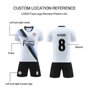 Camiseta de fútbol de secado rápido de nueva temporada, venta al por mayor, Conjunto de camiseta de fútbol con sublimación de uniforme de fútbol a buen precio - Product Image 2