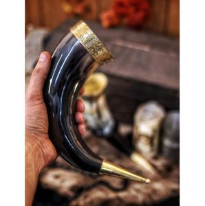 Natural <b>Viking</b> Drinking Horn Mug Polished Horn Beer Wine <b>Cup</b> - Product Image 2