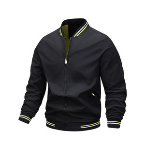 Chaqueta Bomber Ligera para Hombre, Cortavientos, Casual, Softshell, Estilo Aviador, para Invierno y Otoño, con Bolsillos - Product Image 3