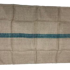 Grade Food (VOT) Natural (MOT) 100% Jute Eco-Friendly Biodegradable <b>Moisture</b>-<b>Absorbent</b> 43"x29" 2.25 Lbs Green Stripe Middle <b>Bags</b> - Product Image 3