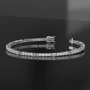 La mejor pulsera de tenis de diamantes de moissanita 949 plata/10K/14K oro amarillo para mujer joyería fina pulseras de diamantes - Product Image 3
