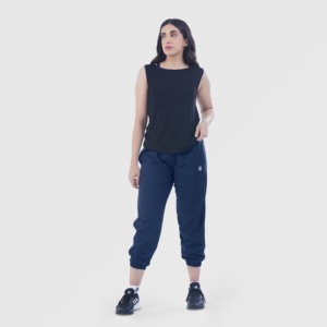 Pantalones ActiveStride 7/8 Azul Marino, Corte Ajustado, Transpirables, Diseño de Cintura Media para Otoño - Product Image 4