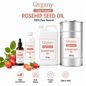 Aceite Portador Puro de Rosa Mosqueta (Rosa Canina) a Granel, Infusionado, Venta al por Mayor, Marca Privada, OEM, para el Cuidado Facial Antienvejecimiento, Cosmético Crudo ODM - Product Image 1