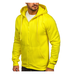 Sudadera con capucha y cremallera informal de lana para hombre con Capucha con cordón, ideal para capas en otoño e invierno, uso diario con estampado de puff - Product Image 2