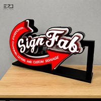 Letrero Comercial LED 3D Personalizado EZD con Borde Metálico, Letras Iluminadas para Tiendas, Edificios, Oficinas, Logotipos de Pared, Publicidad