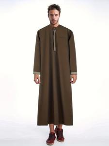 Premium Emirati Thobe Forêt De Luxe Kandura Traditionnel Arabe Porter Élégant Hommes Jubba Doux et Respirant Tenue Islamique Moderne - Product Image 3