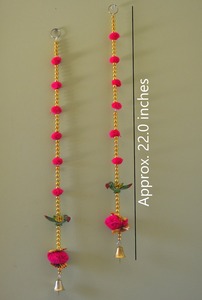 อาร์ตเดคโคนกแก้วประตูไม้พร้อมพู่ห้อยสำหรับตกแต่งบ้านวันเกิดงานแต่งงานของตกแต่งห้องของหญิงสาวที่มีลวดลายพืช - Product Image 5