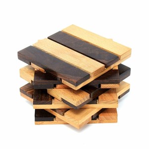 Classic Square Eco-Friendly Wood Coasters with <b>Marble</b> and Walnut Free Acacia for Hot Beverages for Home or Office Use - Product Image 3