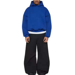 Wholesale Zipper Custom <b>Puller</b> Winter Hoodie 100% Cotton Fleece 600-800 GSM Heavy Drop Shoulder Long Sleeve Oversized Men - Product Image 5