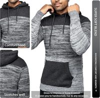 Suéteres con capucha de punto transpirables para hombre, jerséis de manga larga de Color sólido, moda masculina, prendas de punto cálidas, informales, Otoño Invierno 2024