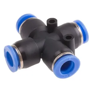 Raccord pneumatique industriel Kuruva Connection X, coupleur rapide, raccord fileté, matériau plastique pour milieu d'air comprimé - Product Image 1