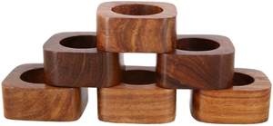 HHO ronds de serviette en bois ronds faits à la main pour les hôtels de luxe et les mariages décor de table à manger élégant et porte-serviettes de fête - Product Image 5