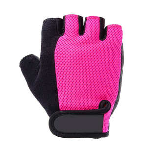 Guantes deportivos personalizados para levantamiento de pesas, gimnasio, poliéster, medio dedo, cierre con cordones, unisex - Product Image 5