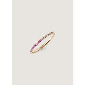 Two-in-One Fashionable Pav Birthstone <b>Ring</b> Pink Tourmaline Rose Gold Rhodium Plating Oval Cut Natural Gemstones Inlay for <b>Cats</b> - Product Image 3