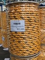 Cordes tressées en polypropylène haute résistance anti-UV MULTIROPES blanc/bleu 1/4-3/4 pouce 3/4 brins Master PP DANLINE 600 pieds