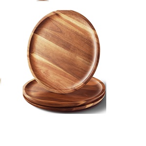 Accessoires de cuisine ménagers Offre Spéciale Assiette de service en bois d'acacia Plateaux de service en bois élégants - Product Image 1