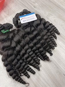 Venta de invierno 2025, vendedores de cabello crudo, sin enredos, sin desprendimiento, extensiones de cabello humano de Vietnam, tejido de cabello ondulado suelto al vapor - Product Image 4