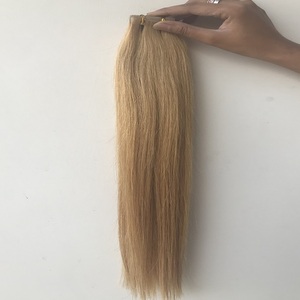 เทปกาวติดหนังกำพร้าที่ยังไม่ผ่านกระบวนการจัดแนวเส้นผมนุ่มและนุ่มนวลหมายเลข27เทป20 "นิ้วสำหรับต่อผมมนุษย์จากผู้ขายวัดอินเดีย - Product Image 4