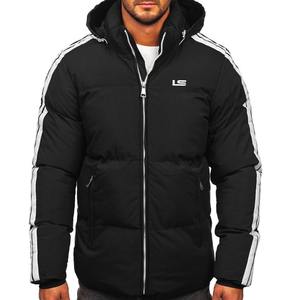 Veste matelassée en toile personnalisée en gros pour hommes, couleurs unies d'hiver, service OEM, haute qualité, imperméable, réversible - Product Image 2