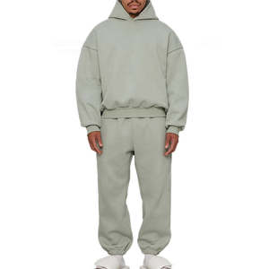 Best Selling High Quality <b>Men's</b> 2 Piece Sweat Suits Graphic Tracksuits 100% Cotton Hoodie Sweatshirt Suit For <b>Men</b> - Product Image 3