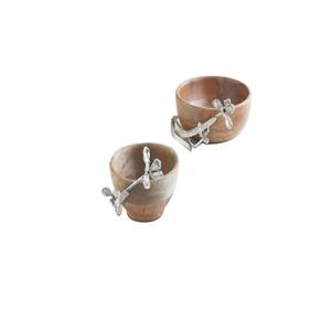 ชามไม้สำหรับตกแต่งเครื่องใช้บนโต๊ะอาหารในบ้านและโรงแรมชามเสิร์ฟสลัดผักดีไซน์เนอร์ทำจากไม้แนวชนบทชามผสมผลไม้ - Product Image 1