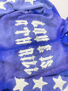 Algodón con cremallera Destroy Sunfade Sudadera con capucha y lavado ácido Sudadera con capucha Logotipo personalizado Oversize Vintage Stone Wash Sudadera con capucha para hombres - Product Image 4