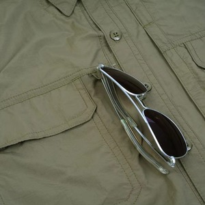 Camisa de rendimiento de pesca de manga corta con dos bolsillos para exteriores personalizada, camisas con botones de secado rápido, informal táctico para hombre UPF 50 - Product Image 5