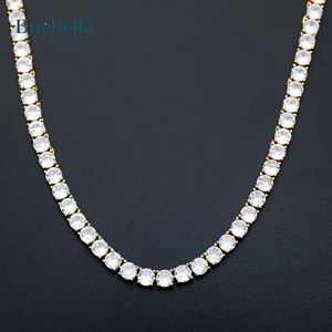 Venta caliente 925 Plata 14K Oro blanco Chapado 5mm Moissanite Diamond Cadena de tenis para hombres - Product Image 4