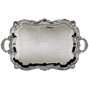 Bandeja de Servicio de Metal Hecha a Mano, Color Plateado Brillante, Personalizable, Apta para Lavavajillas, para Cocina y Hogar - Product Image 4