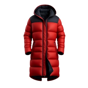 Veste matelassée à la mode extra palangre pour hommes Chaleur ultime Vêtements d'extérieur d'hiver élégants et confortables Conception sans col Capuche longue - Product Image 1