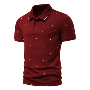 Vente en gros de polos d'été imprimés personnalisés pour hommes-Polo de haute qualité à manches longues T-shirts décontractés à manches courtes grande taille - Product Image 4